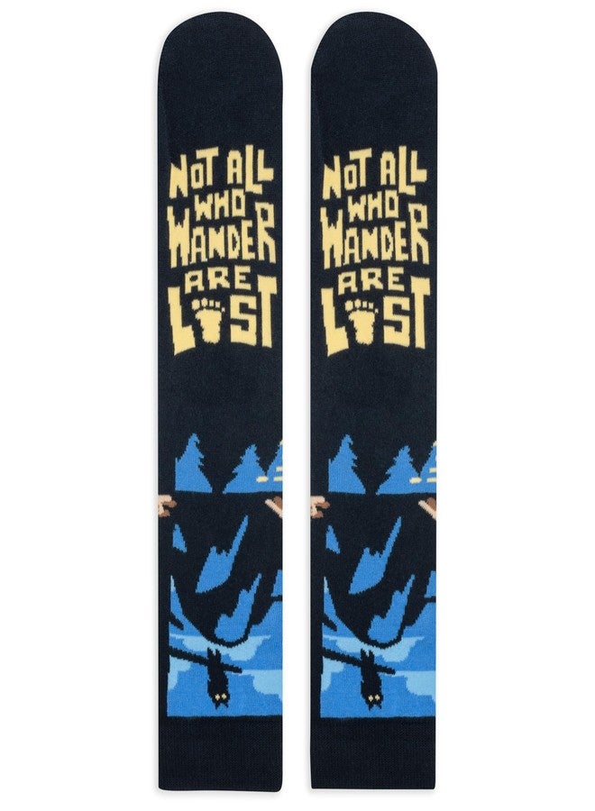 Lavley Not all Who Wander Are Lost Bigfoot Socks - Fun Sasquatch Gift for Outdoorsy Men and Women - One Size - Image 5